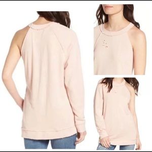 Nordstrom Treasure & Bond one shoulder sweatshirt